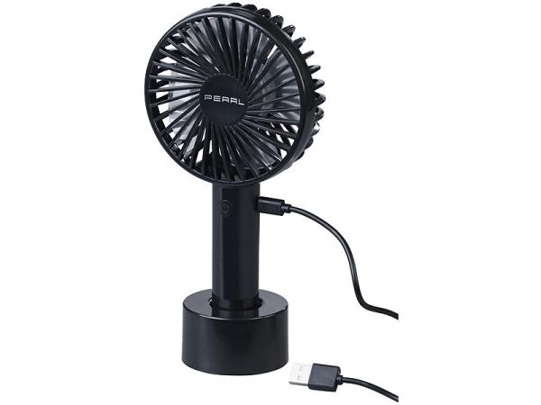 set of 2in1 hand & table fans, battery & USB operation, 3-speed