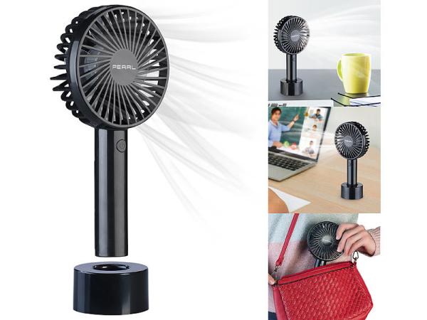 set of 2in1 hand & table fans, battery & USB operation, 3-speed