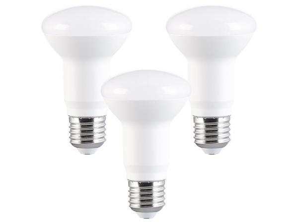 3er-Set LED-Reflektor E27, 7 Watt, 630 Lumen, A+, 6400 K, tageslichtweiss
