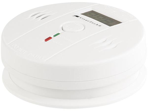 Digital carbon monoxide detector, LCD display, 85 dB alarm, EN50291