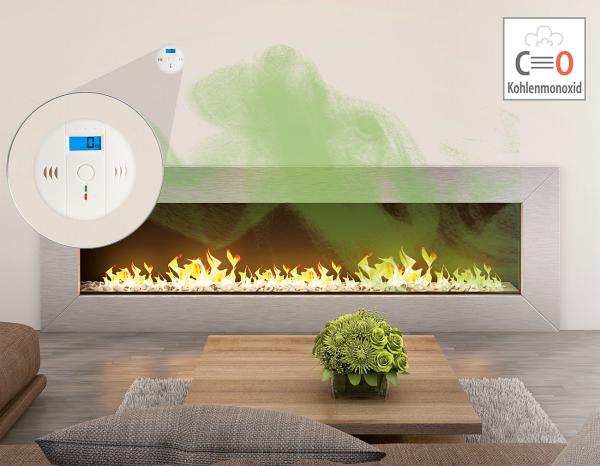 Digital carbon monoxide detector, LCD display, 85 dB alarm, EN50291