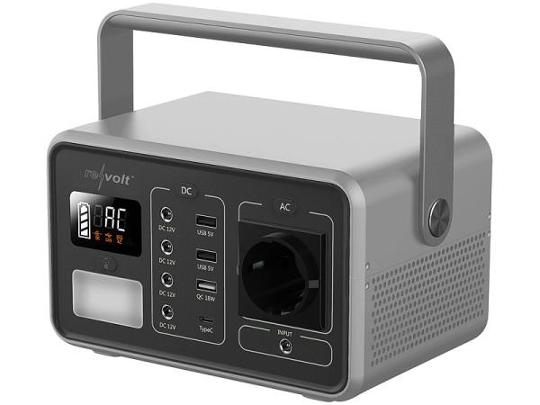 Powerstation & Solar-Generator, 222 Wh, 230 V, 200 W, LED-Lampe