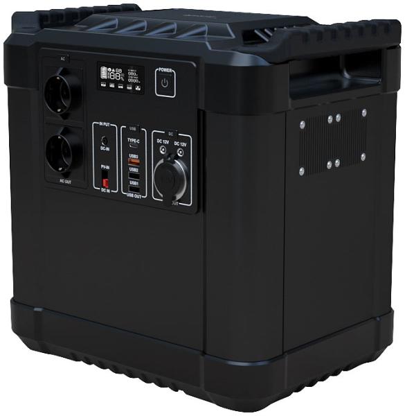 Powerstation & solar converter with 260 watt solar panel, 455 Ah, 1456 Wh