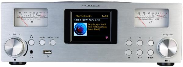 Micro-Stereoanlage: Webradio, DAB+, CD, Bluetooth, App, 300 Watt, silber