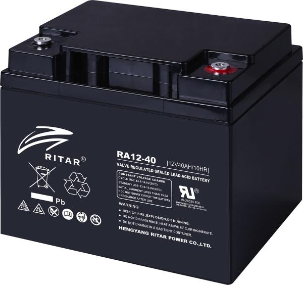 Batteria al piombo esente da manutenzione da 12 volt, 40 Ah, attacco a vite M6