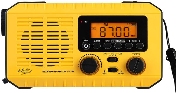 Solar- und Dynamo-Koffer-Radio, LED-Licht, SOS, Powerbank, LCD-Display