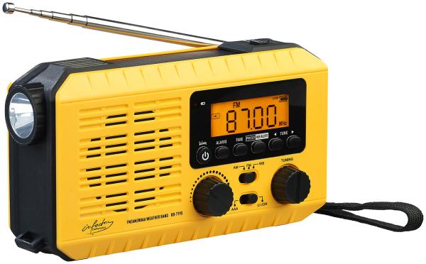 Solar- und Dynamo-Koffer-Radio, LED-Licht, SOS, Powerbank, LCD-Display
