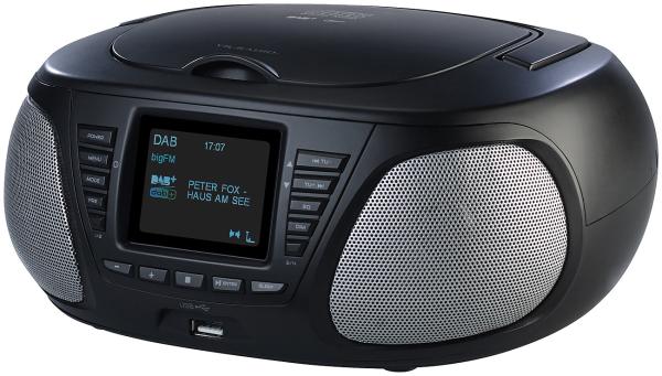 Boombox stéréo mobile avec DAB+/Fm, Bluetooth, CD, AUX, 10 watts