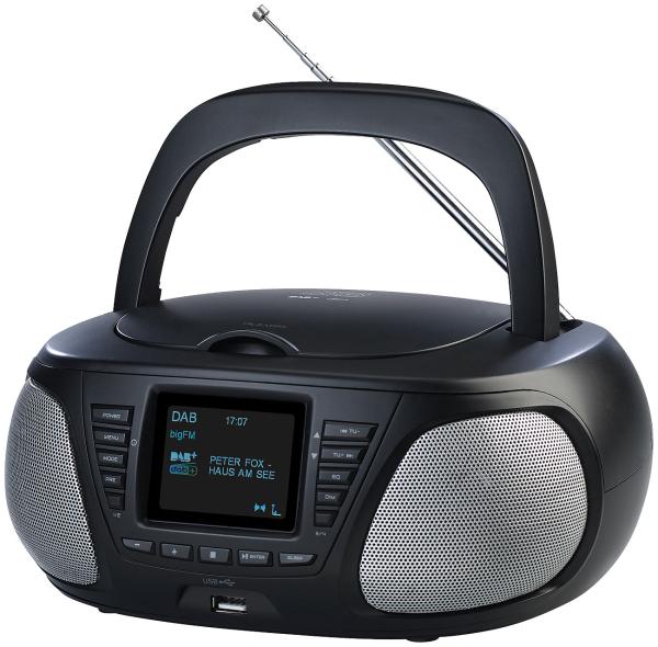Boombox stéréo mobile avec DAB+/Fm, Bluetooth, CD, AUX, 10 watts