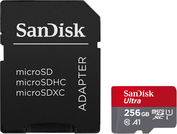 Ultra microSDXC (SDSQUAC-256G-GN6MA), 256 Go, 150 Mo/s, U1 / A1