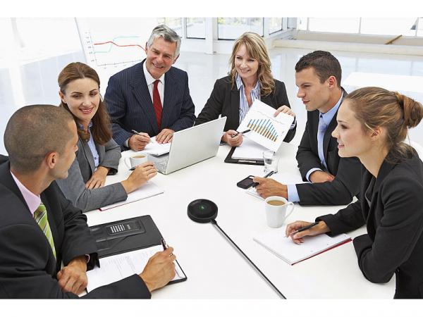 Omnidirectional 360° condenser conference microphone, USB, PC & Mac