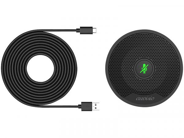 Omnidirectional 360° condenser conference microphone, USB, PC & Mac