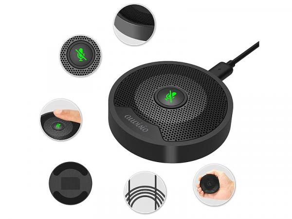 Omnidirectional 360° condenser conference microphone, USB, PC & Mac