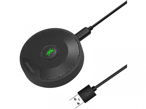 Omnidirectional 360° condenser conference microphone, USB, PC & Mac