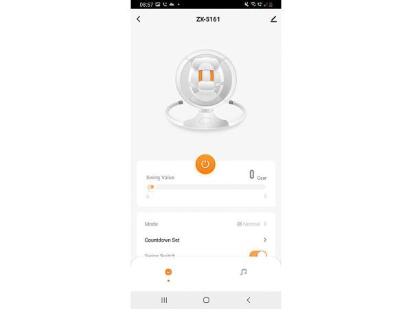 Smart aluminum baby bouncer with Bluetooth, touch buttons and app