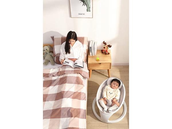 Smart aluminum baby bouncer with Bluetooth, touch buttons and app