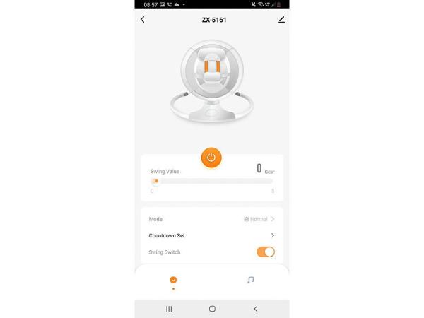 Smart aluminum baby bouncer with Bluetooth, touch buttons and app