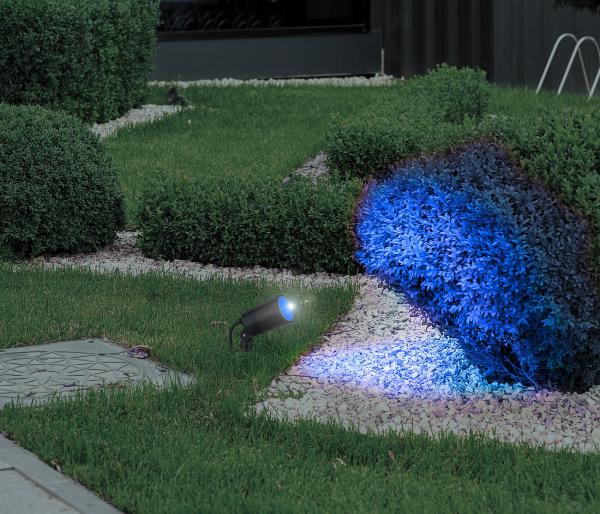 Faretto da giardino WLAN, RGB & CCT, W, 520 lm, IP65, app, custodia in metallo
