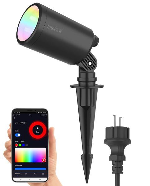 Faretto da giardino WLAN, RGB & CCT, W, 520 lm, IP65, app, custodia in metallo