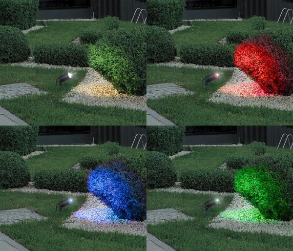Faretto da giardino WLAN, RGB & CCT, W, 520 lm, IP65, app, custodia in metallo