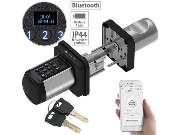 Elektronischer Tür-Schliesszylinder, Code, 2 Schlüssel, Bluetooth, IP44