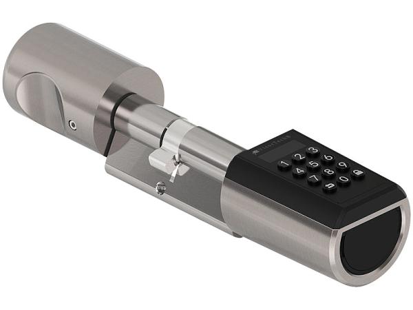 Electronic door lock cylinder, transponder, app, IP65, with gateway