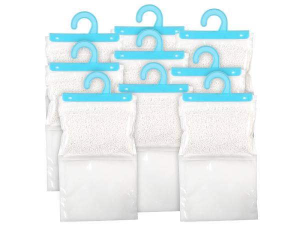 9er Set XXL Kleiderschrank Entfeuchter zum Aufhängen, je bis zu 1L