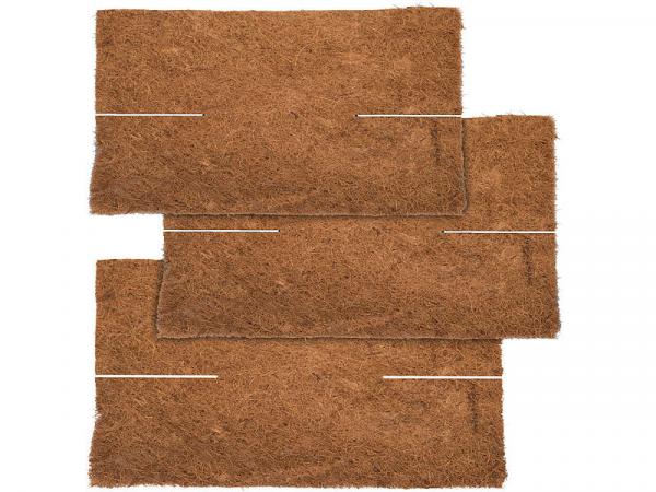 lot de 6 disques de coco ronds & carrés, 98% coco & 2% latex naturel, 3 de chaque