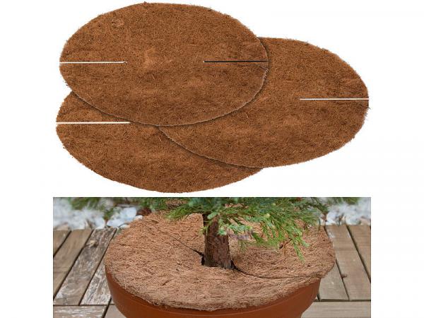 lot de 6 disques de coco ronds & carrés, 98% coco & 2% latex naturel, 3 de chaque