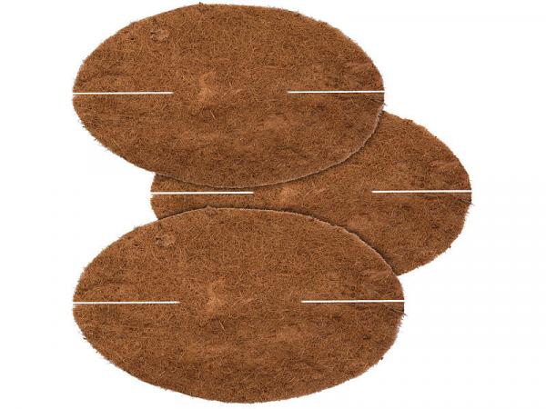 lot de 6 disques de coco ronds & carrés, 98% coco & 2% latex naturel, 3 de chaque