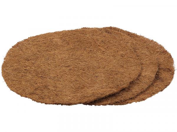 lot de 6 disques de coco ronds & carrés, 98% coco & 2% latex naturel, 3 de chaque