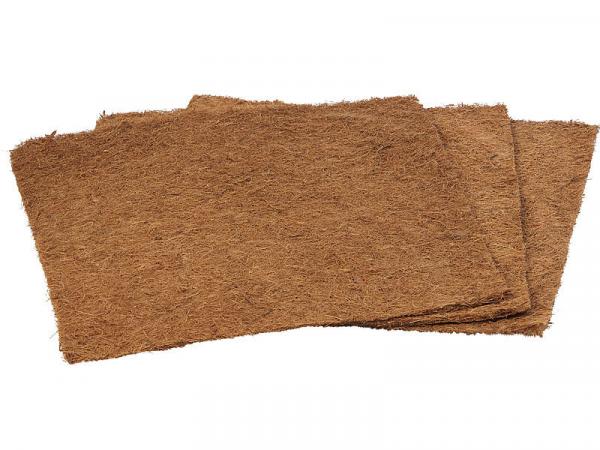 lot de 6 disques de coco ronds & carrés, 98% coco & 2% latex naturel, 3 de chaque