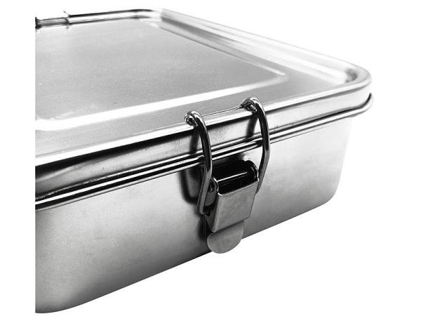 Stainless steel lunch box with sealing ring, dishwasher safe, 800 ml