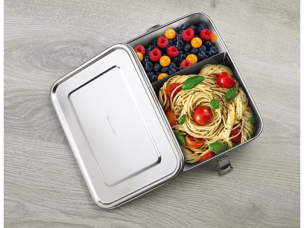 2er-Set Edelstahl-Lunchboxen, Dichtungsring, spülmaschinenfest, 800 ml