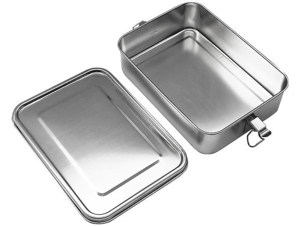 2er-Set Edelstahl-Lunchboxen, Dichtungsring, spülmaschinenfest, 800 ml