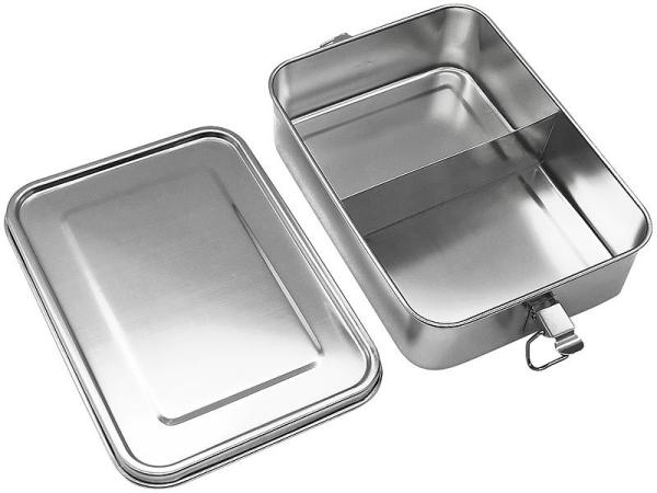 2er-Set Edelstahl-Lunchboxen, Dichtungsring, spülmaschinenfest, 800 ml