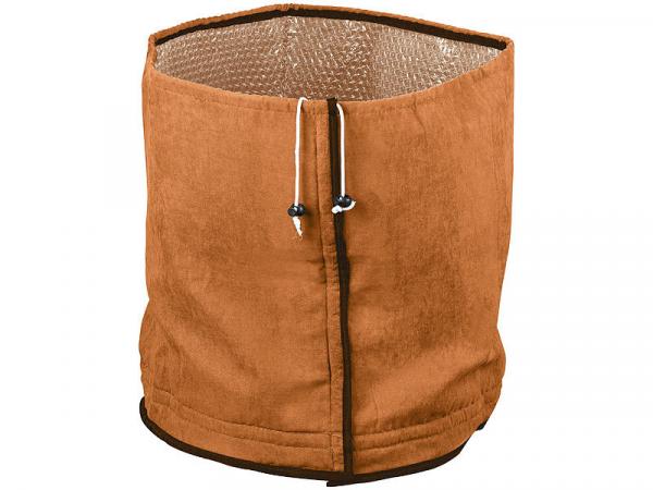 lot de 2 protections thermiques pour plantes en pot, 40 x 40 cm chacune, avec drainage, marron