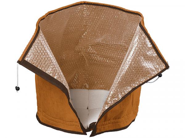 lot de 2 protections thermiques pour plantes en pot, 40 x 40 cm chacune, avec drainage, marron