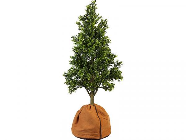 lot de 2 protections thermiques pour plantes en pot, 40 x 40 cm chacune, avec drainage, marron