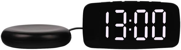 LED alarm clock with vibration pad, 3 alarm modes, snooze, temperature