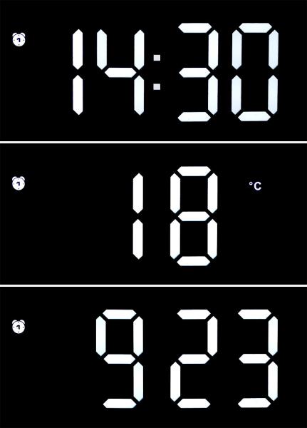 LED alarm clock with vibration pad, 3 alarm modes, snooze, temperature