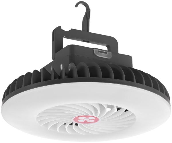 2er-Set 3in1-Akku-LED-Lichter und Ventilatoren + USB-Powerbank, Ø 16,6 cm