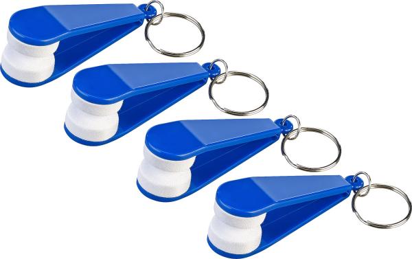 lot de 4 pinces à nettoyer les lunettes avec chiffons en microfibre