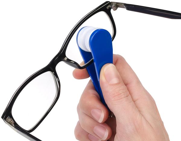 lot de 4 pinces à nettoyer les lunettes avec chiffons en microfibre
