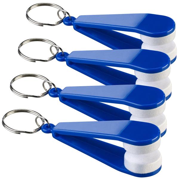 lot de 4 pinces à nettoyer les lunettes avec chiffons en microfibre
