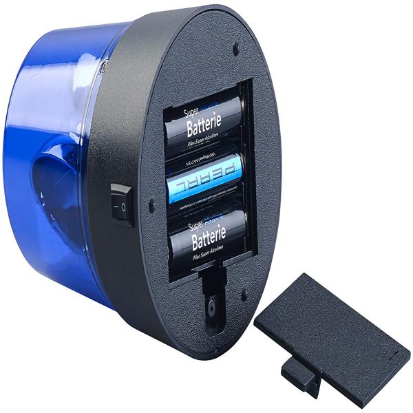 Lampe de fête LED 360° au design de lumière bleue, fonctionnement sur piles ou USB