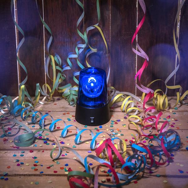 Lampe de fête LED 360° au design de lumière bleue, fonctionnement sur piles ou USB
