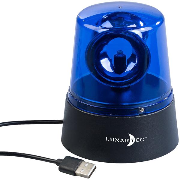 Lampe de fête LED 360° au design de lumière bleue, fonctionnement sur piles ou USB