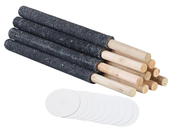 50er-Set Wachsfackeln inklusive Handschutz, je bis zu 45 Minuten Brennzeit