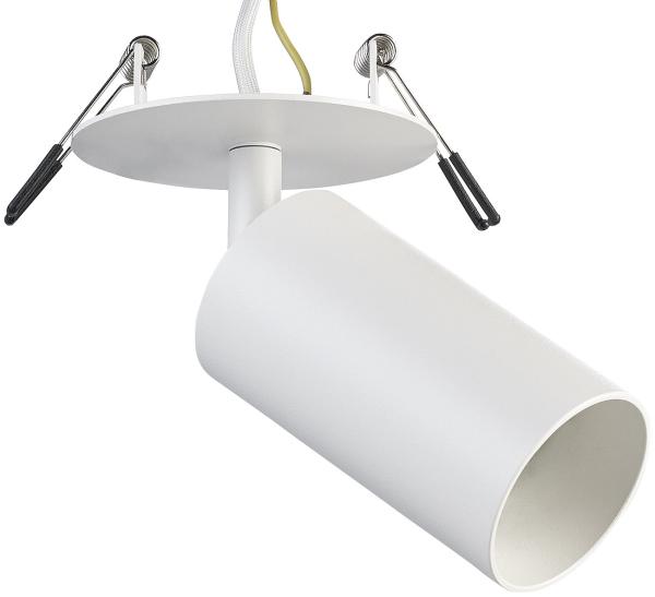 set di 2 spot orientabili da parete e soffitto con presa GU10, bianco